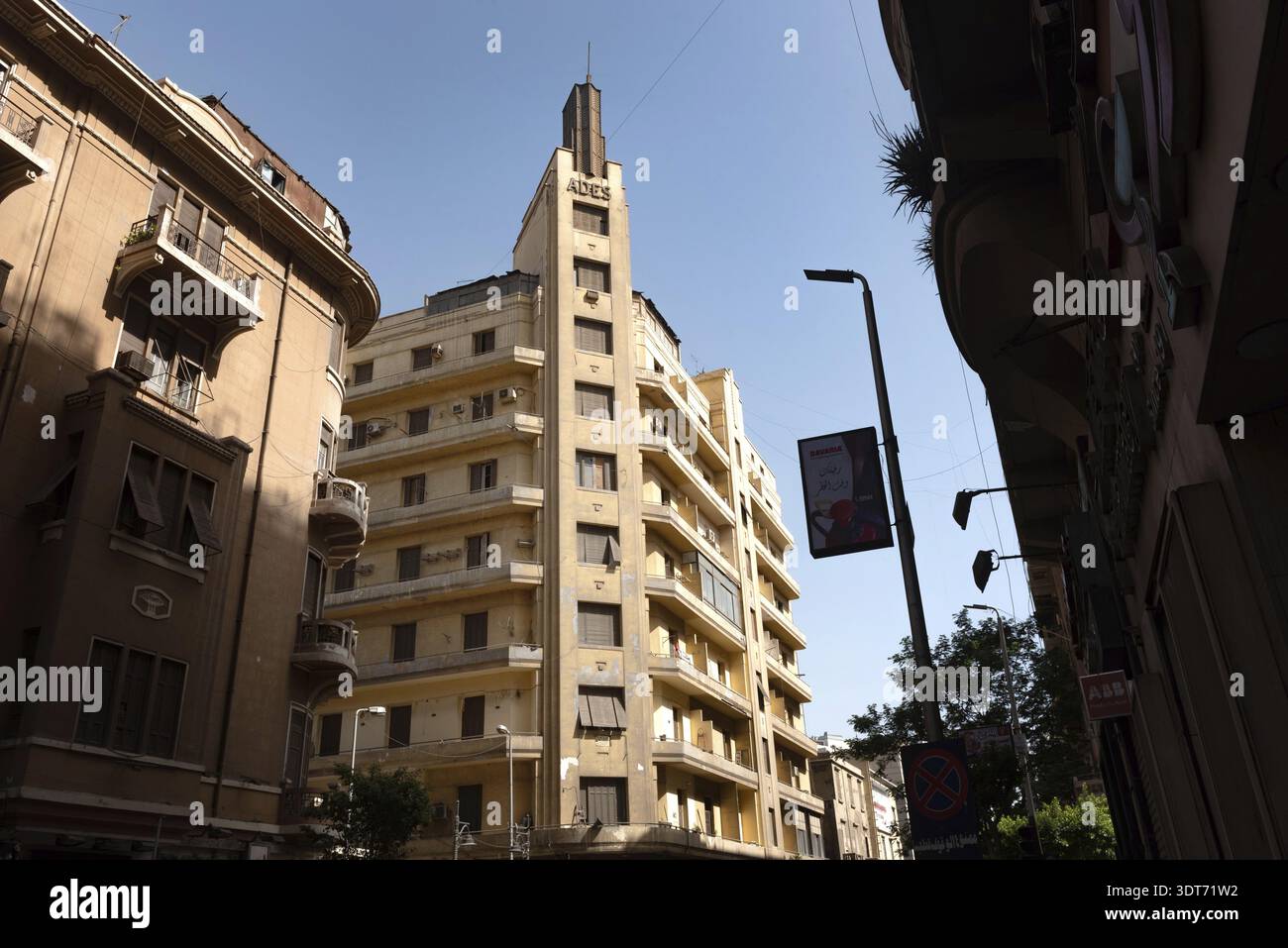 Cairo, Egypt. June 14th 2024 The art deco architecture of the Ades ...