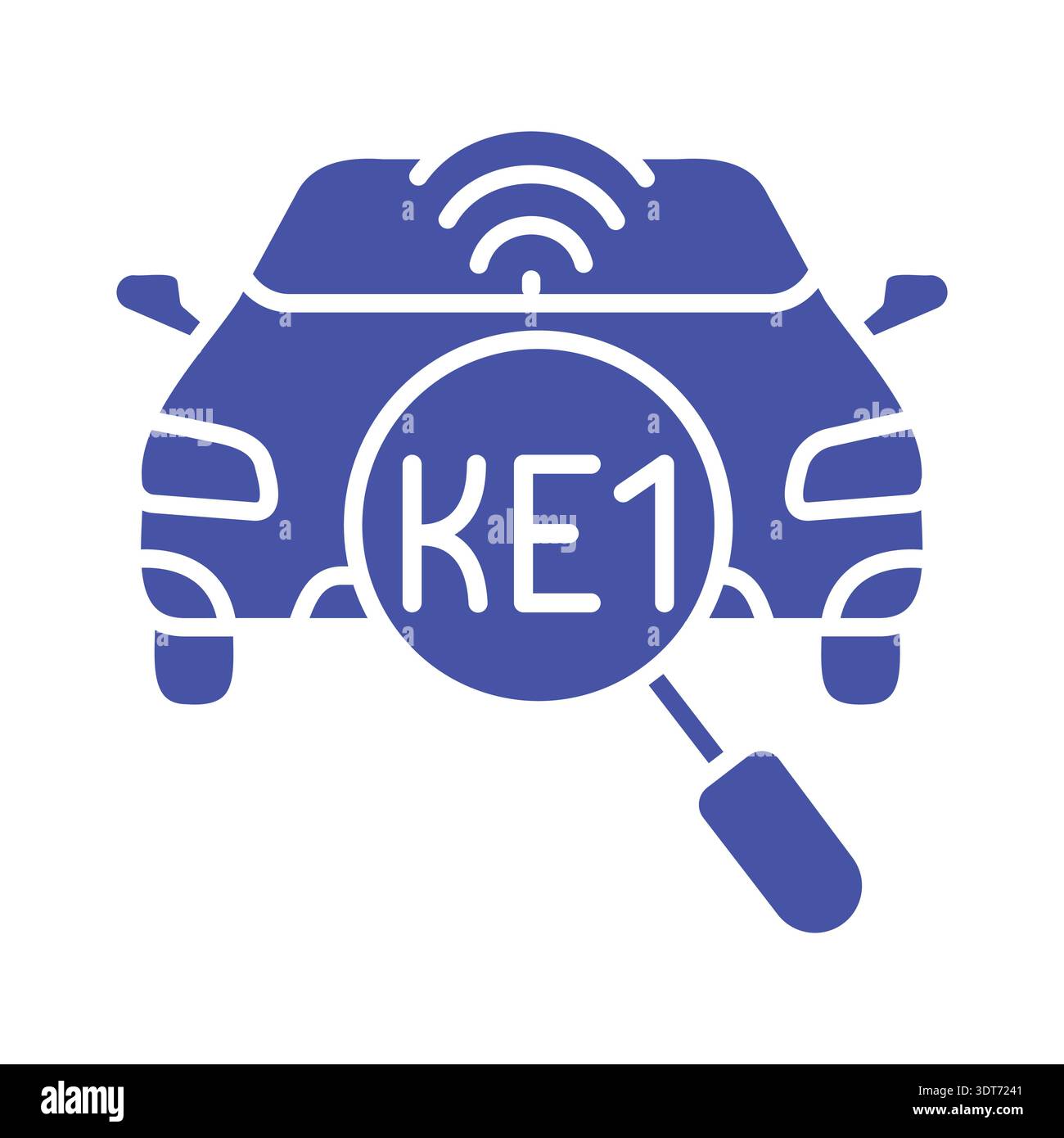 Recognition vehicle license plates color flat icon. Vector isolated element. Editable stroke. Stock Vector