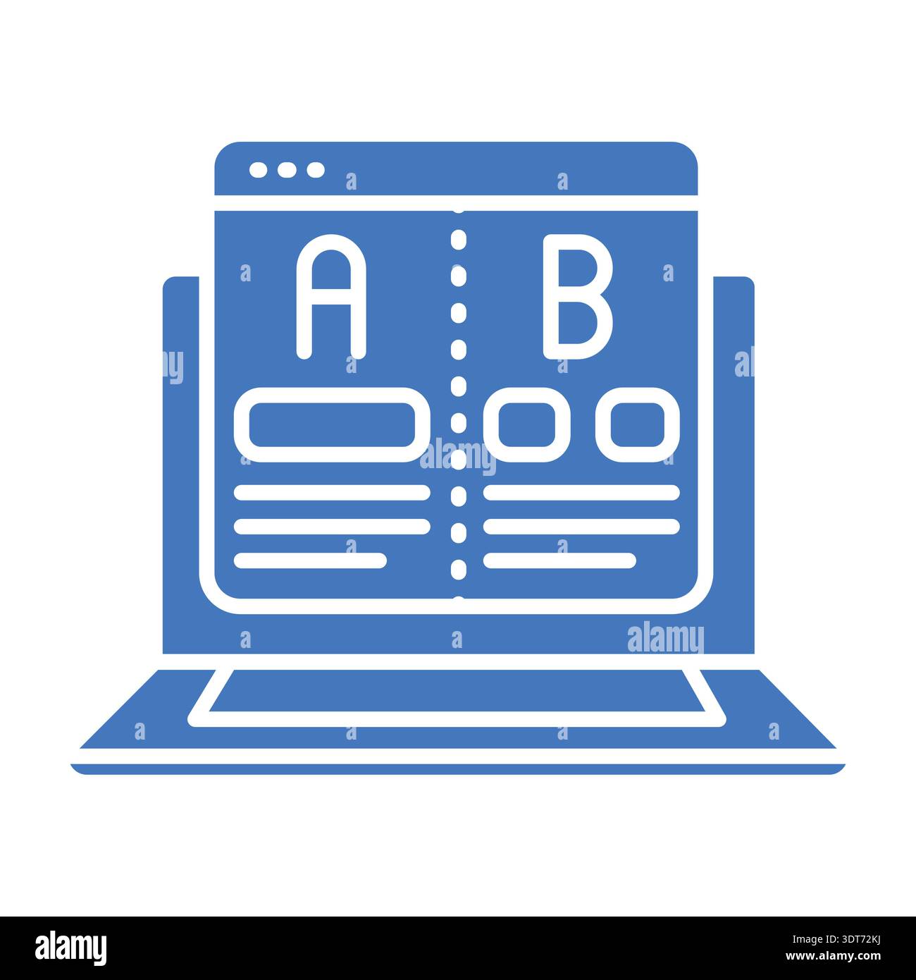 AI AB testing color flat icon for digital and print projects. Minimal ...
