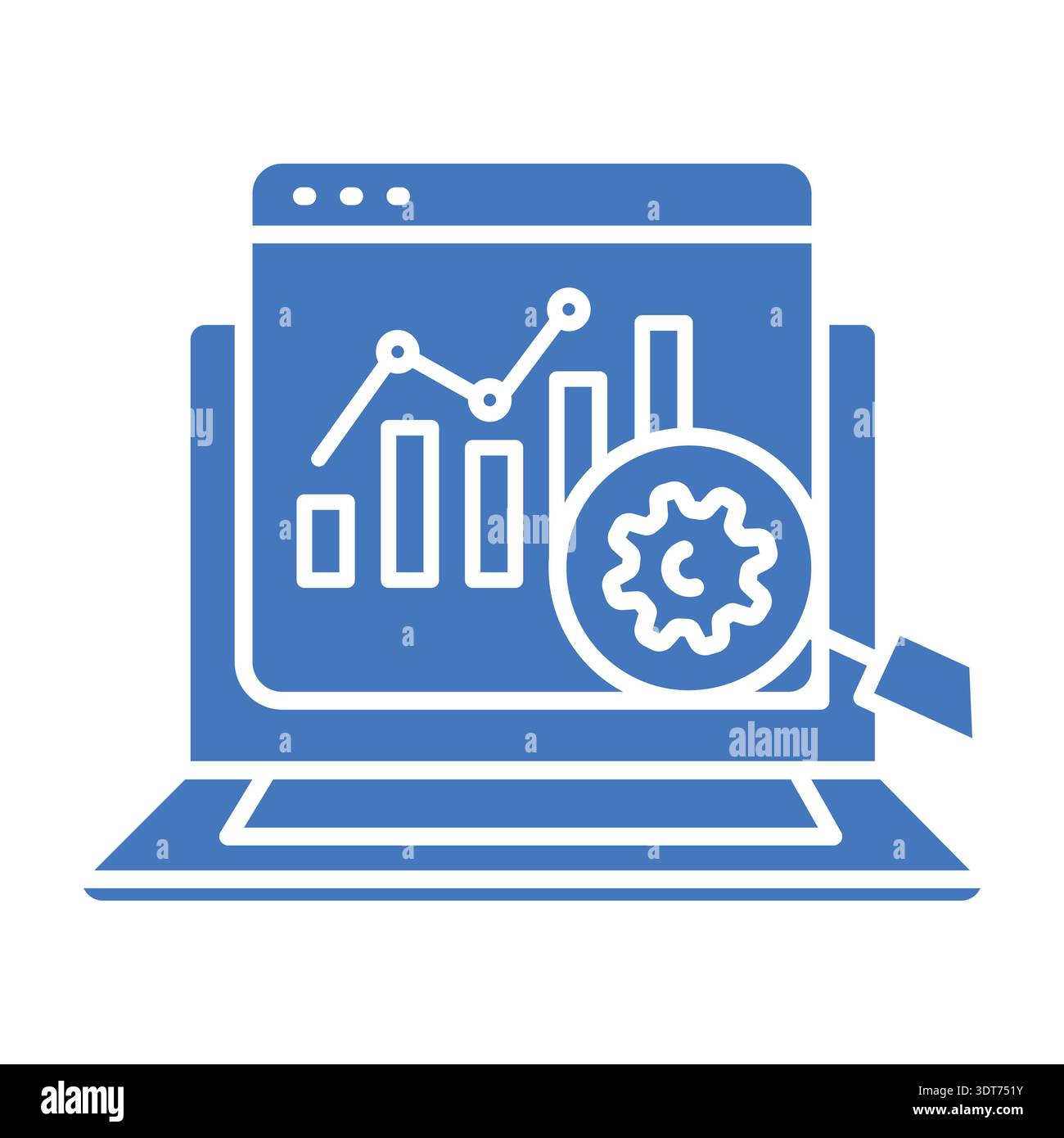 program performance analysis color flat icon for digital and print ...