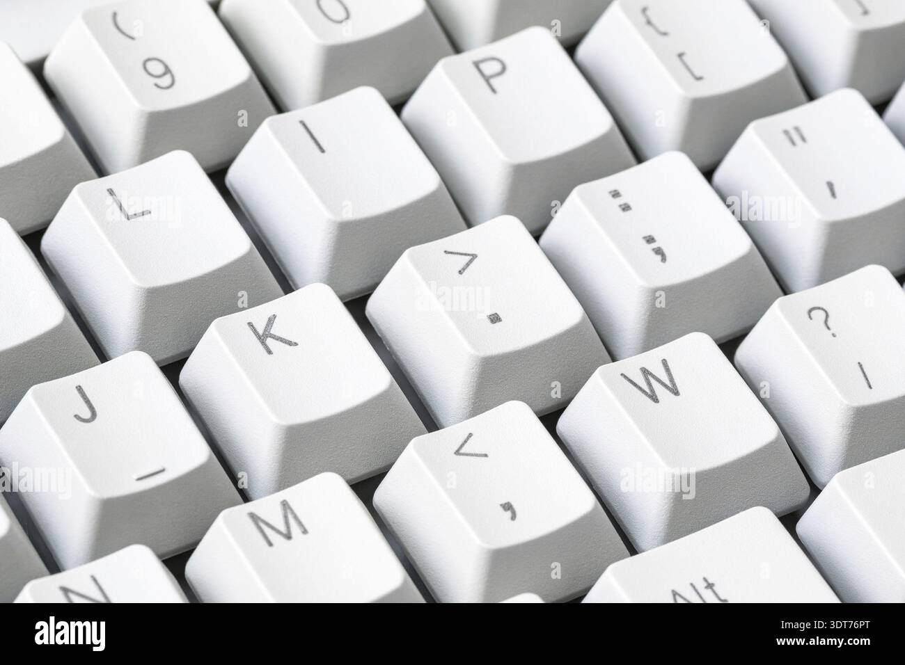 Old computer keyboard with big keys. Close-up view Stock Photo