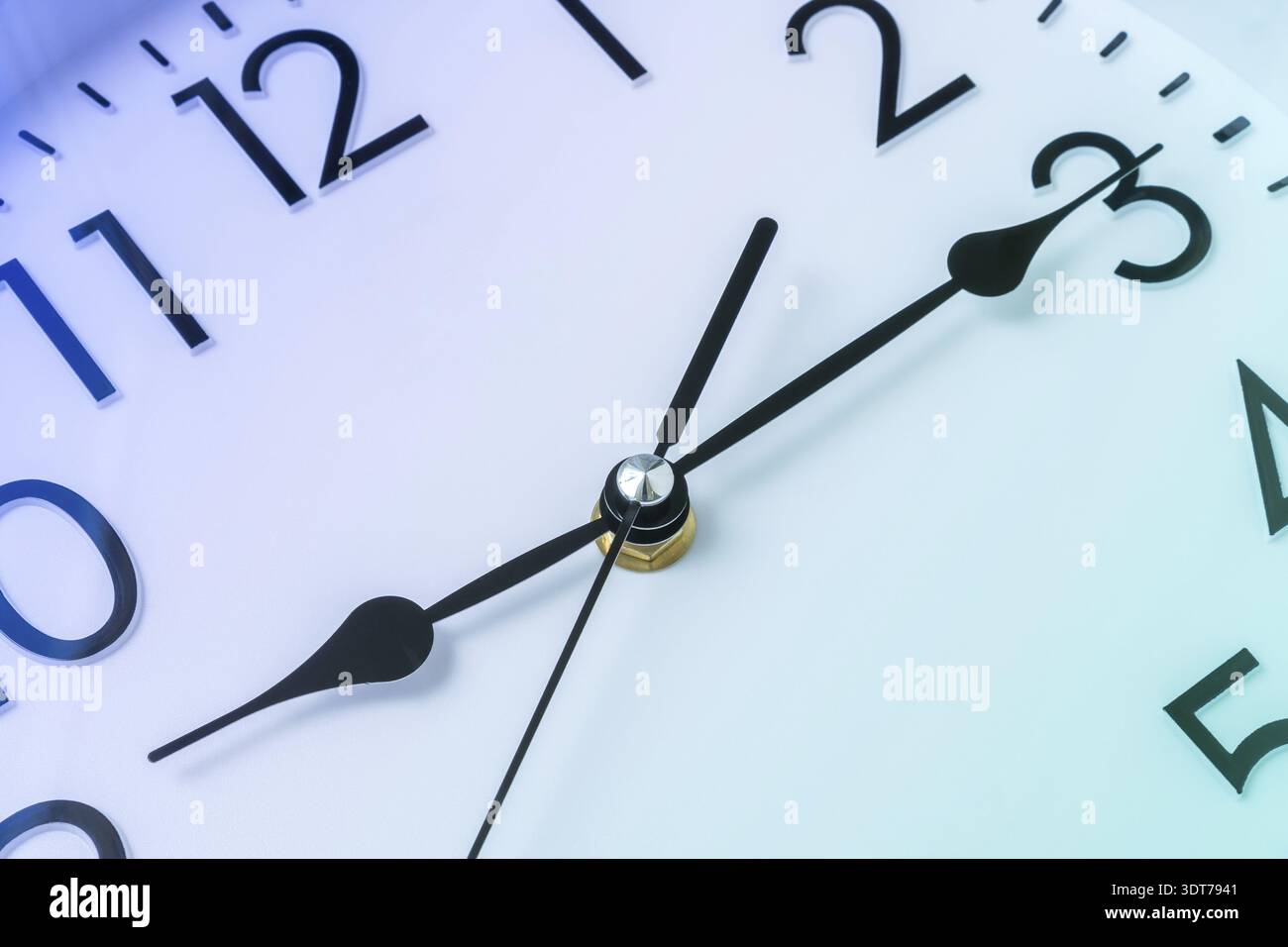 Dial office wall clock in a classic style, close-up Stock Photo