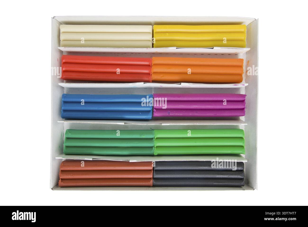 Set of colorful plasticine isolated on white background Stock Photo