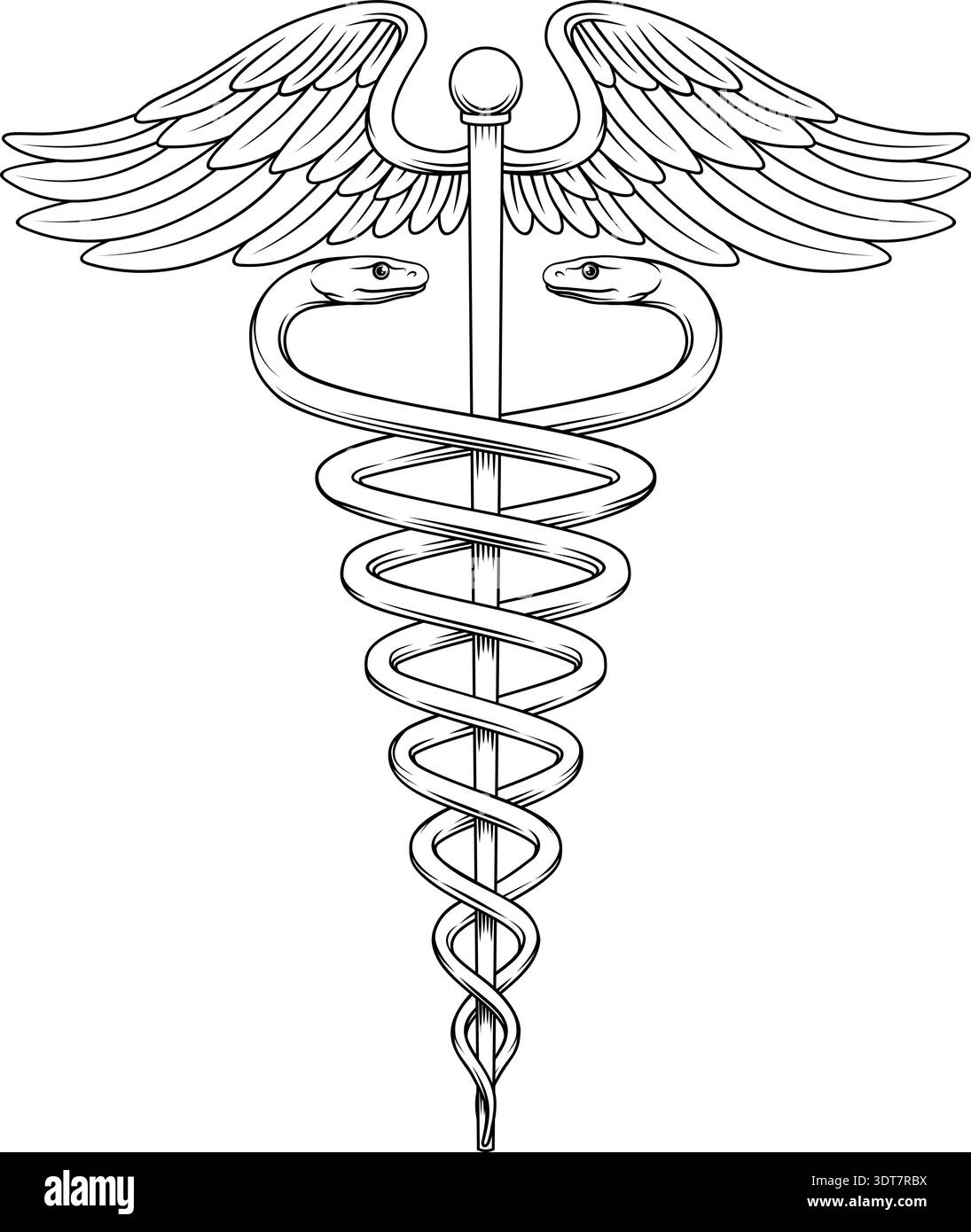 Caduceus Medical Doctor Symbol Illustration Stock Vector Image & Art ...
