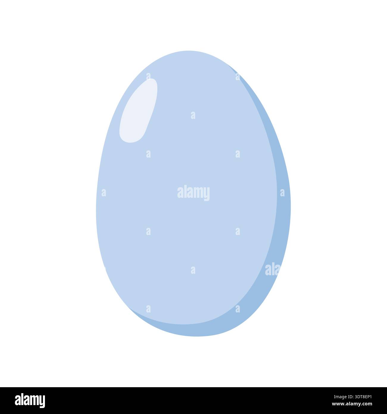 Glossy Light Blue Egg Illustration Stock Vector
