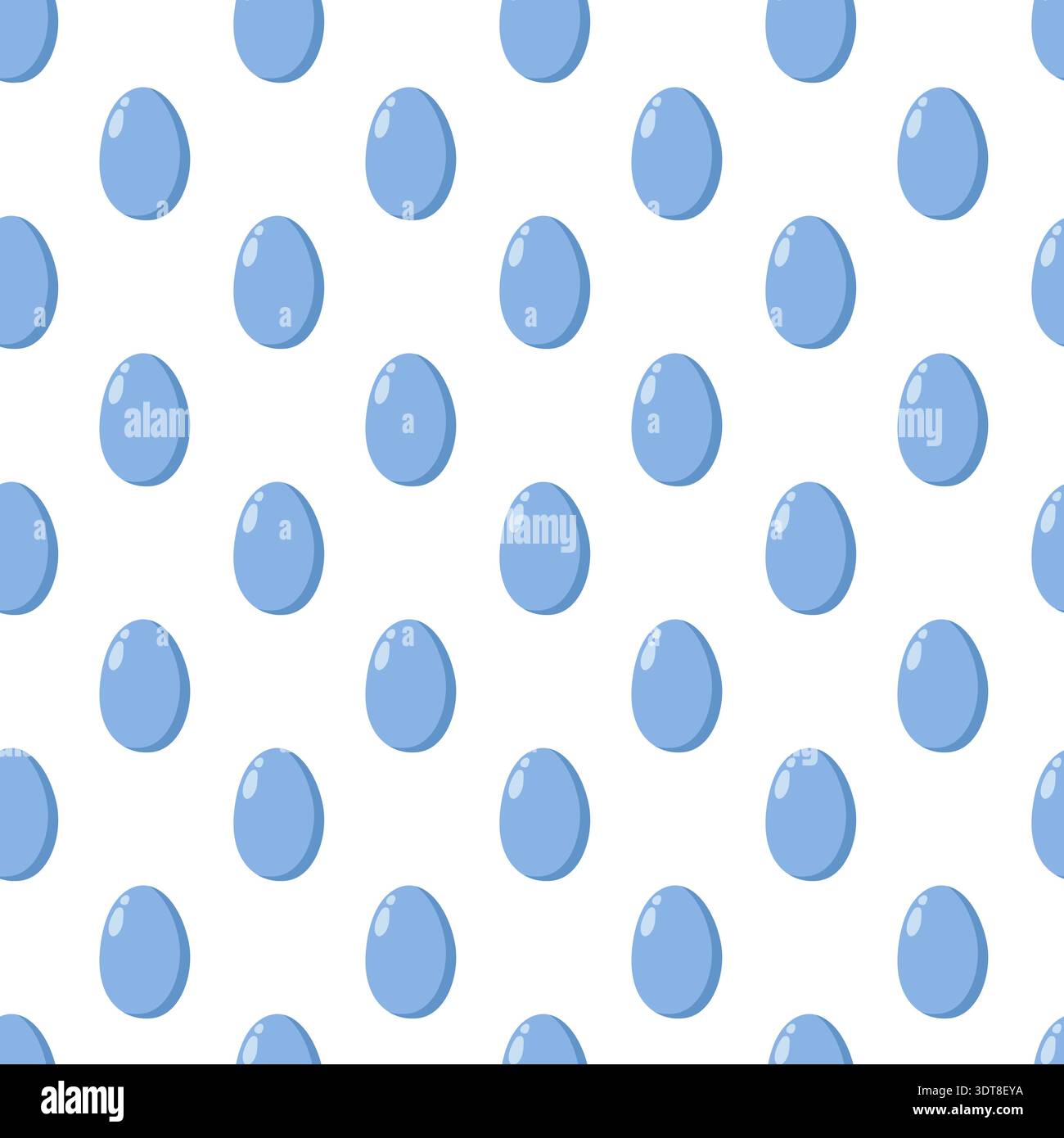 Blue Easter Egg Pattern Seamless Stock Vector