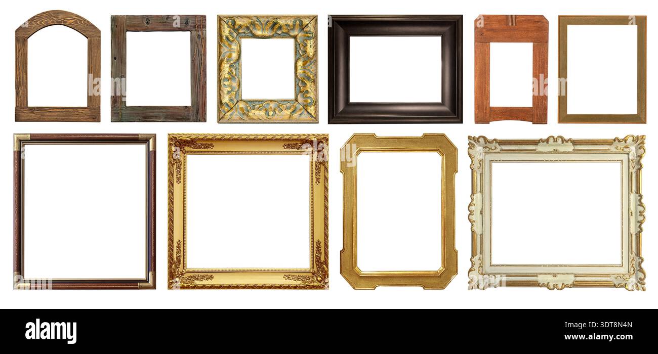 Style Rm15l Picture Frame Assorted aged picture frames showing various styles and materials with ...