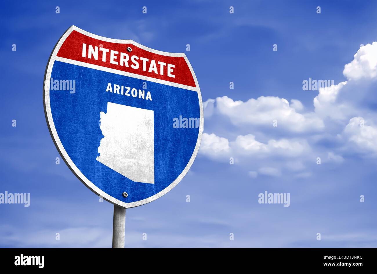 Arizona US State road sign Stock Photo - Alamy