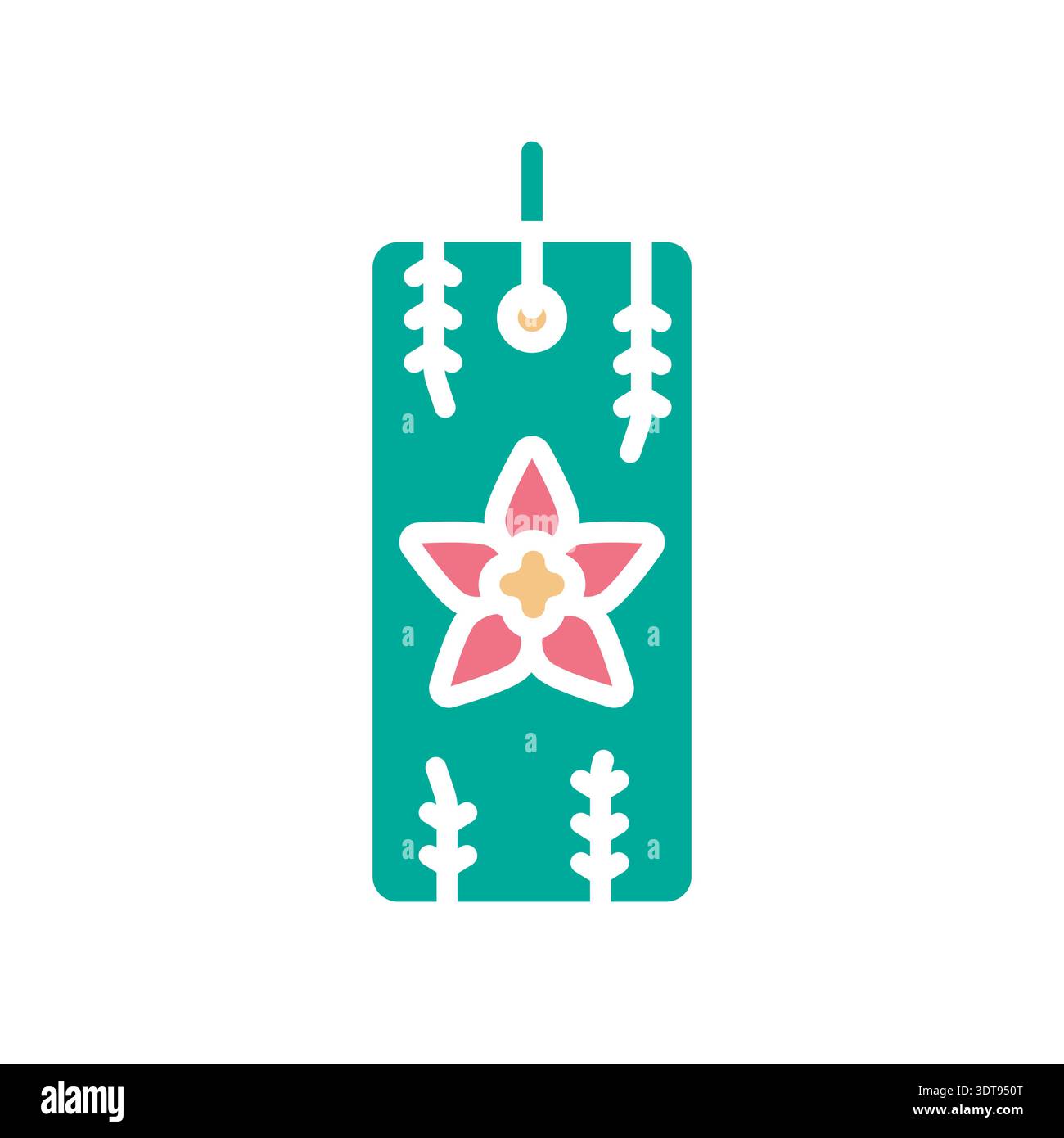 aroma sachet for closet black line icon. Vector isolated element.Editable stroke Stock Vector
