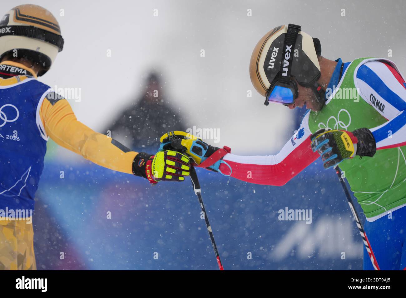 France's Terence Tchiknavorian (12), right, and Germany's Cornel Renn ...
