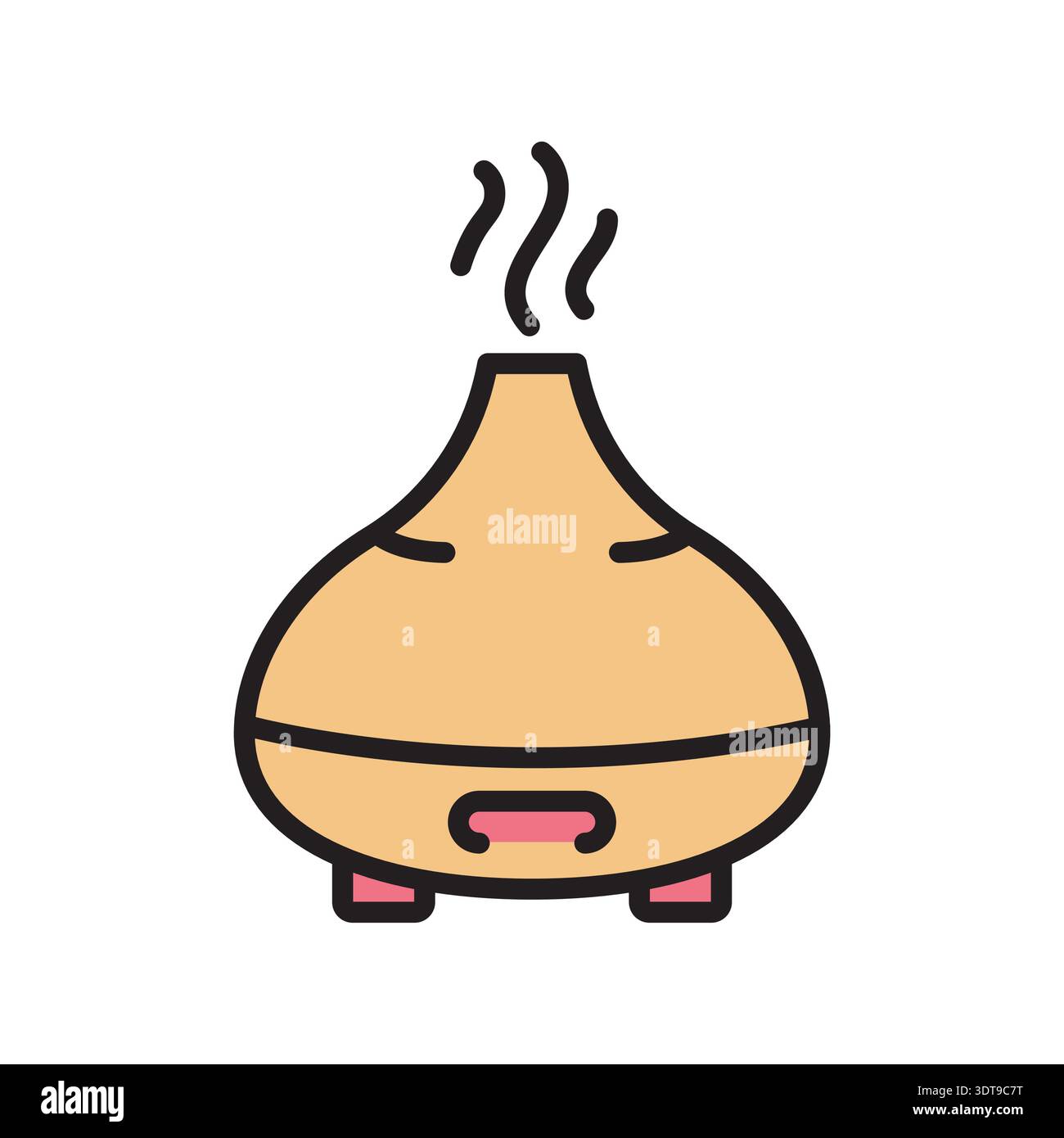 aroma diffuser black line icon. Vector isolated element.Editable stroke Stock Vector