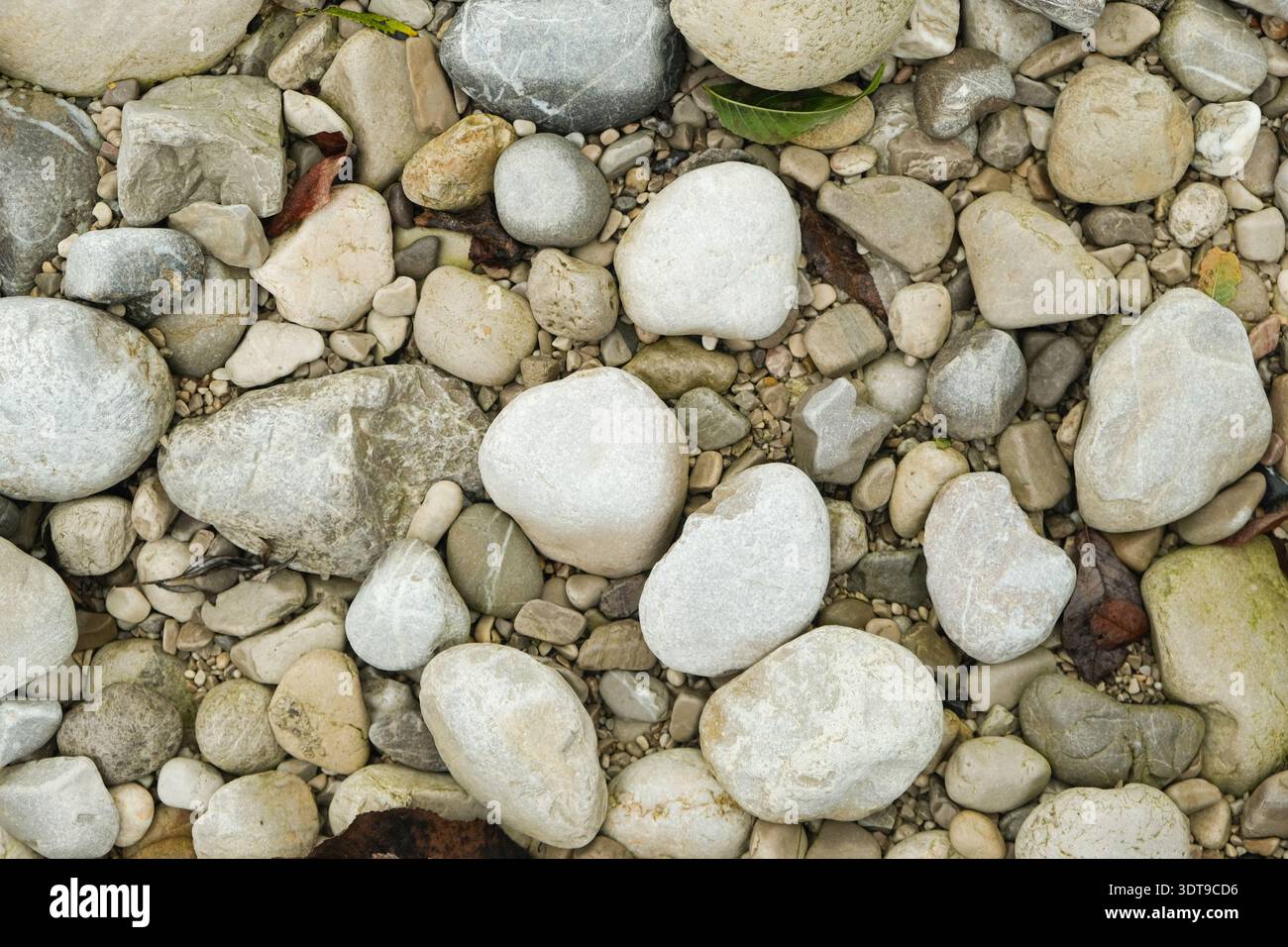 Natural River Stone Background and Texture. Stock Photo