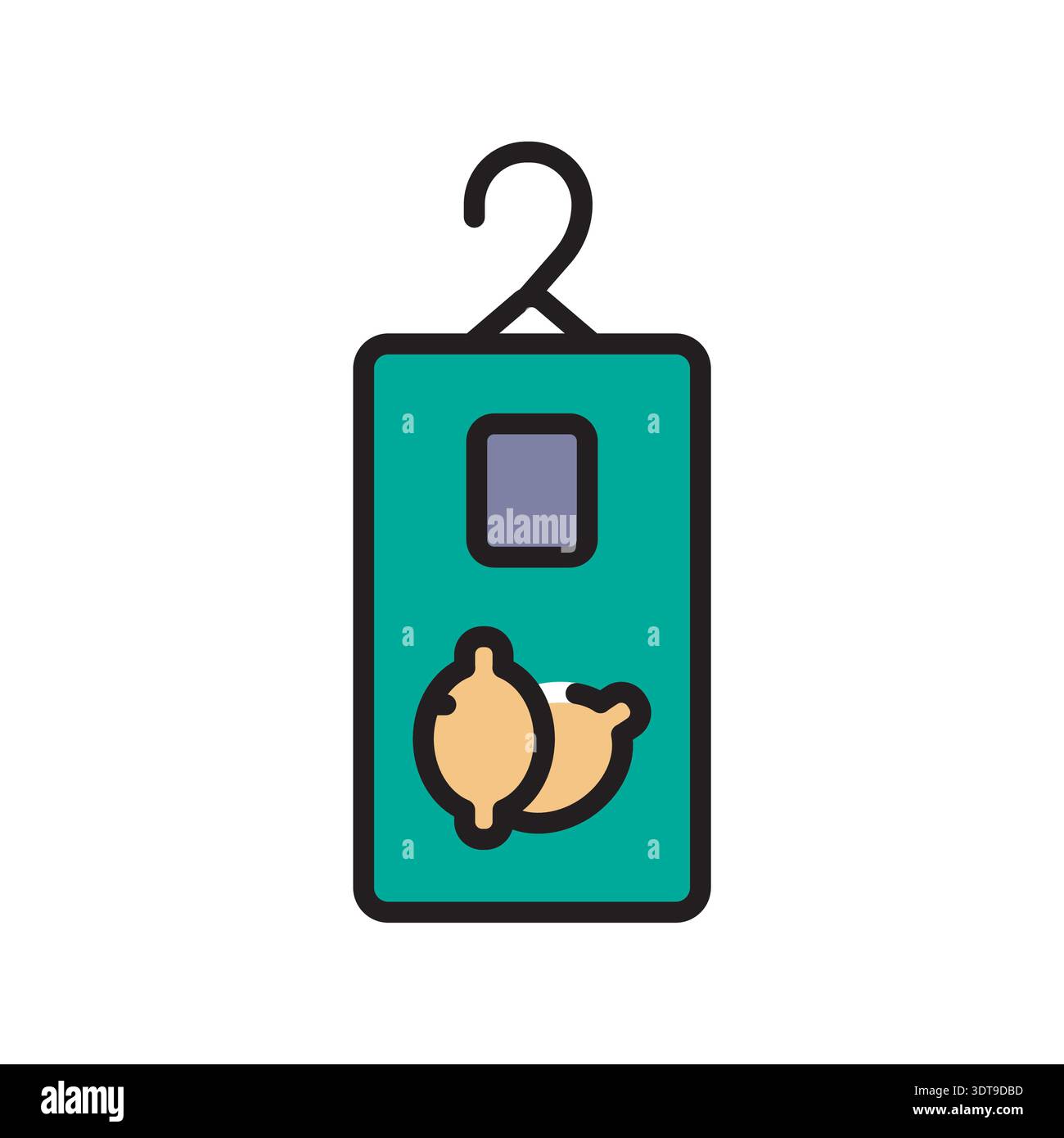 Sachet black line icon. Vector isolated element.Editable stroke Stock Vector