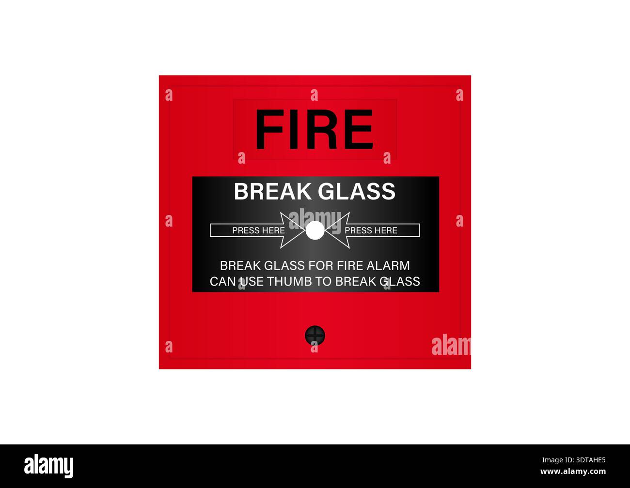 Emergency Fire Alarm System. Vector Illustration Isolated on White Background. Stock Vector
