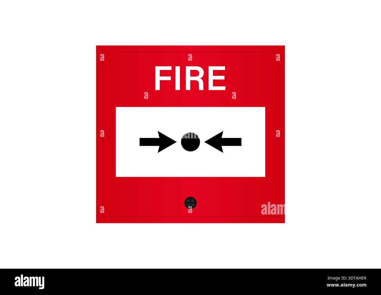 Emergency Fire Alarm System. Vector Illustration Isolated on White Background. Stock Vector