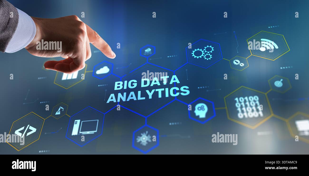 Big Data Analytics Concept, Data Processing and Analysis. Stock Photo