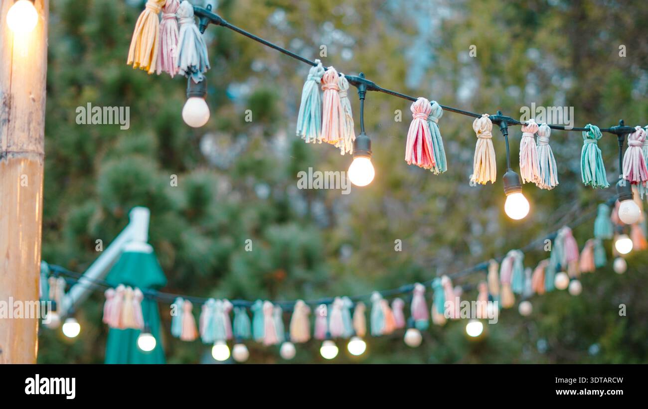 Decorative string lights tassels hi-res stock photography and images ...