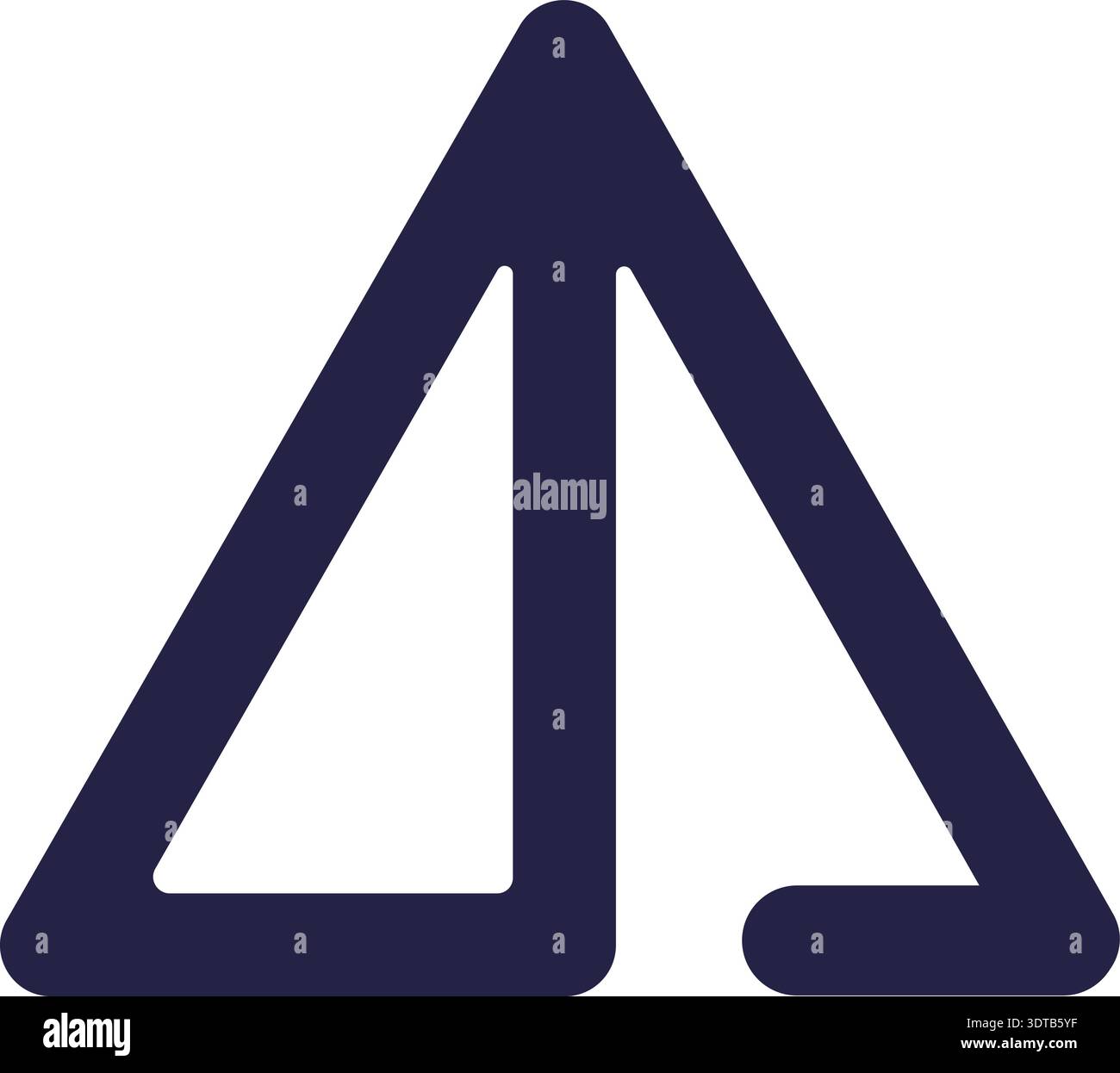 Triangle icon for abstract logo with half of the triangles and the ...