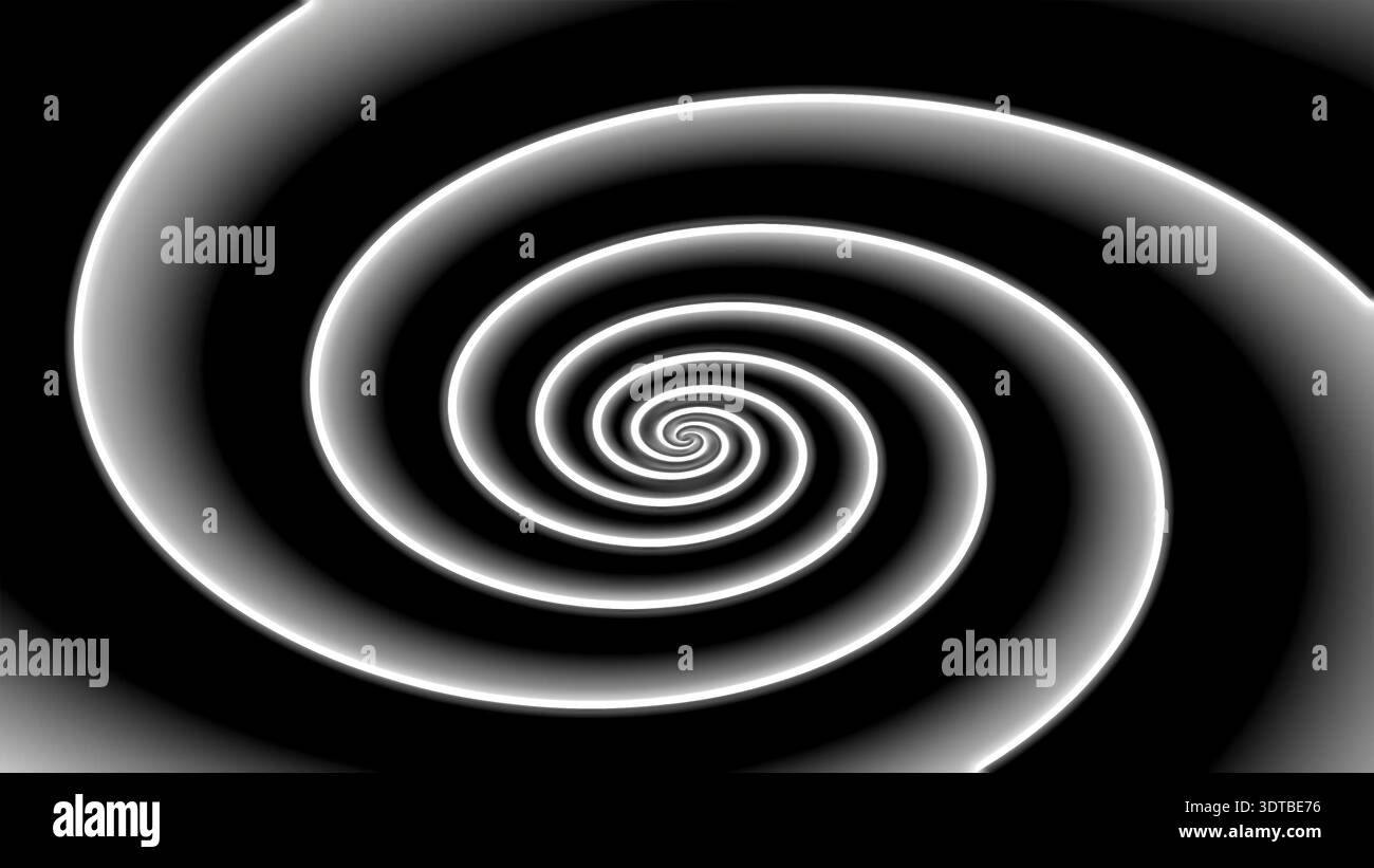 Hypnosis visualisation conept endless spiral, illustration design Stock Photo