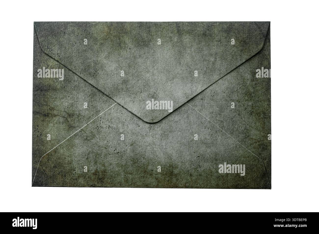 old paper envelope isolated on white Stock Photo