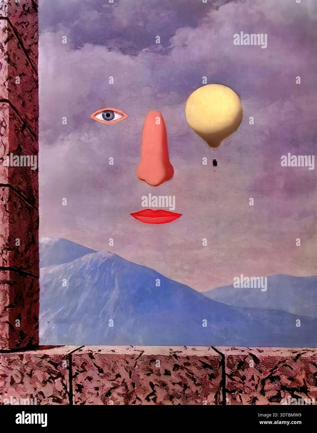 René Magritte “L'Age de la raison” (1967) surreal eye face sky