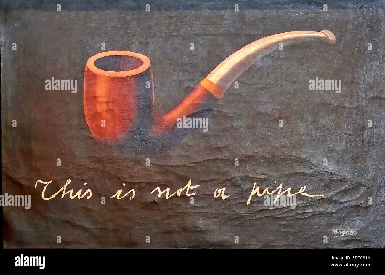 René Magritte “La trahison des images” (1929) surreal pipe paradox text ...