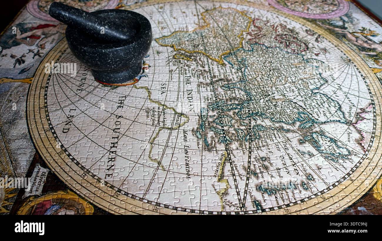 The Spice Route. An ancient map of the then known world dating back to ...