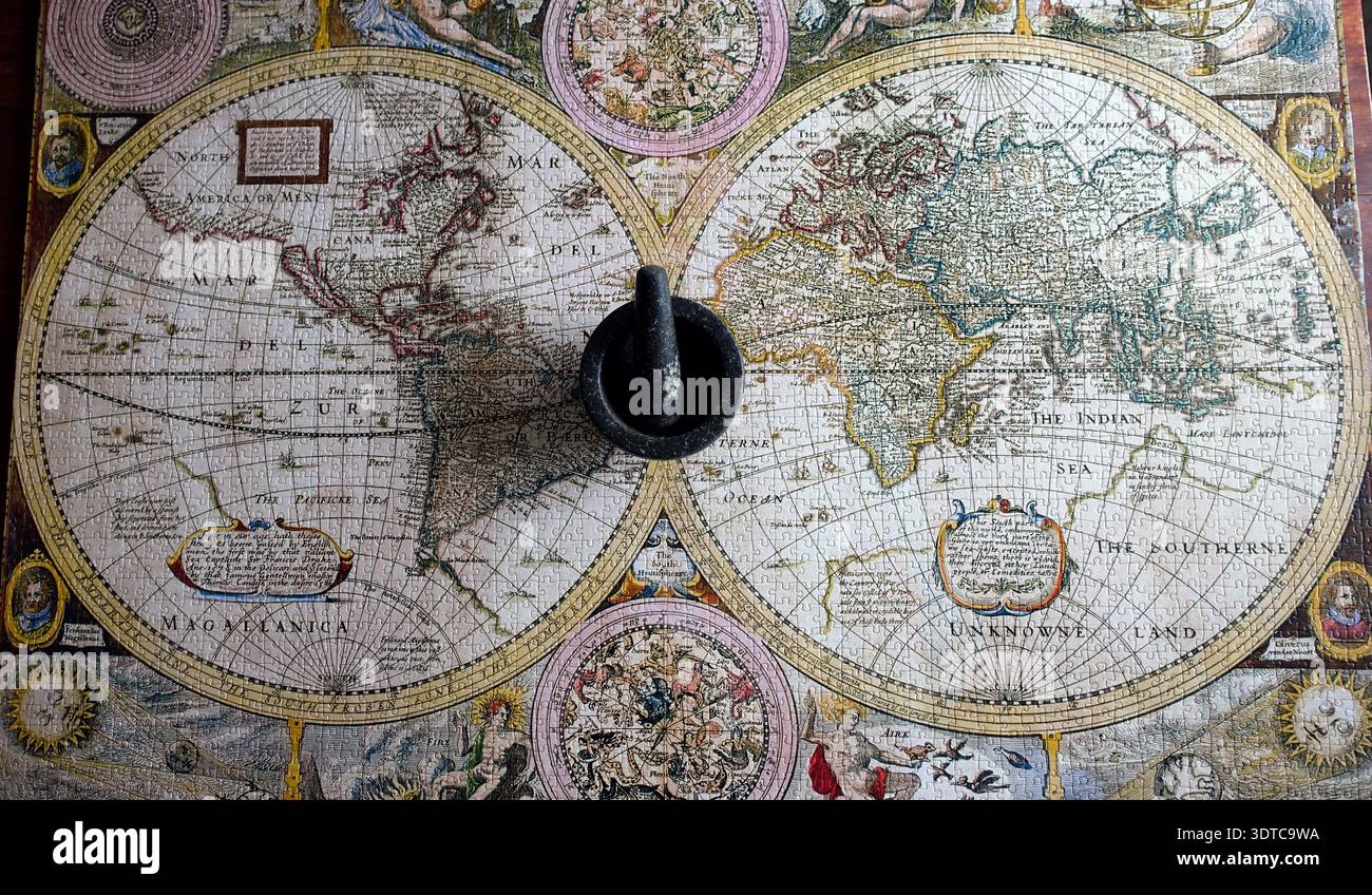 The Spice Route. An ancient map of the then known world dating back to ...