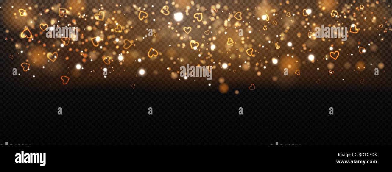 Golden Confetti Overlay Stock Vector
