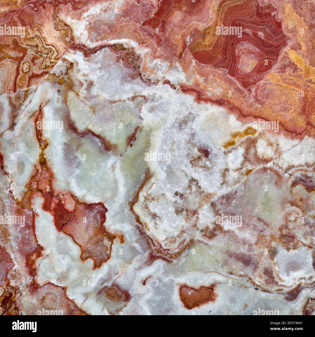 Banded calcite onyx marble tile Stock Photo