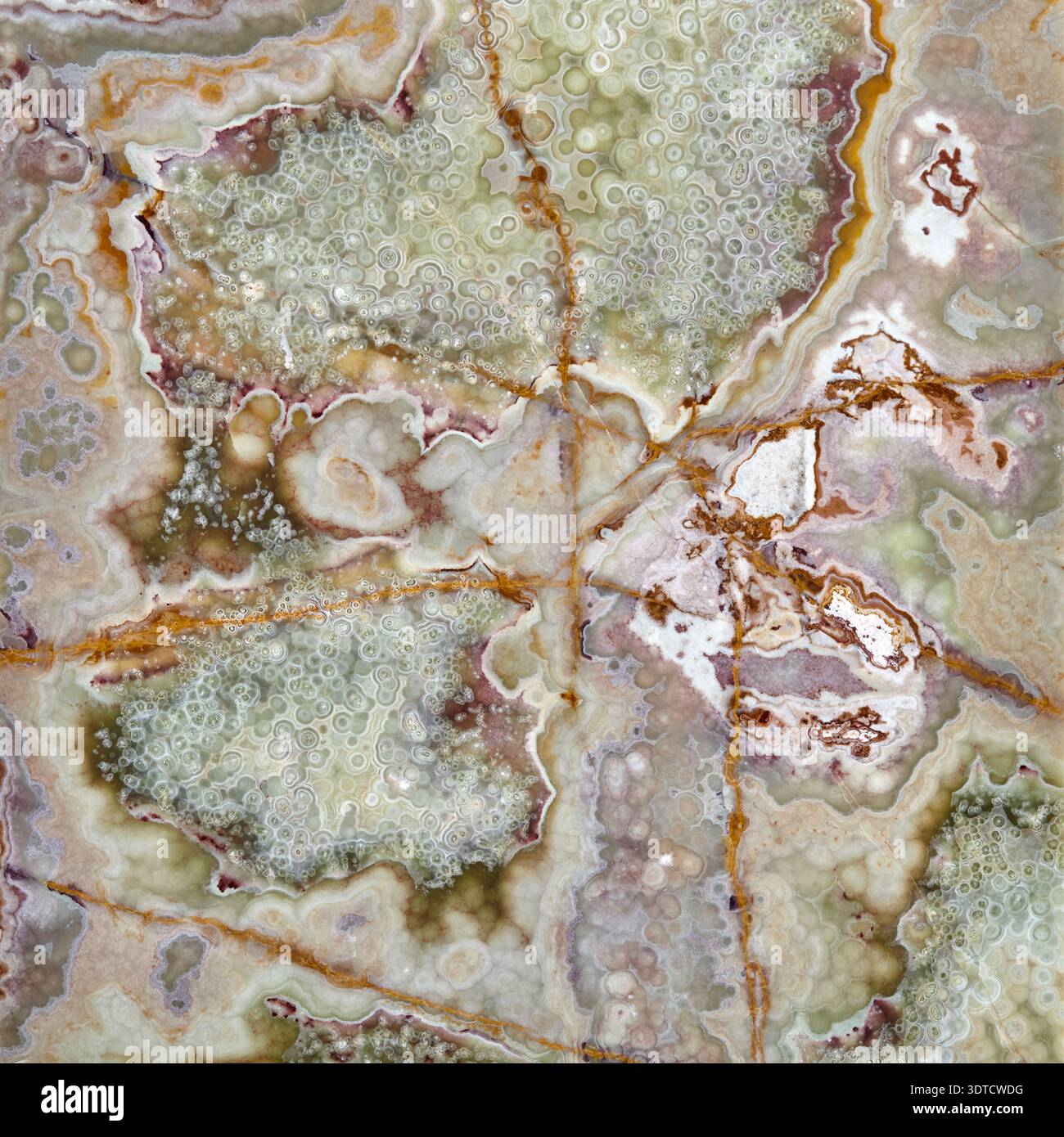 Banded calcite onyx marble tile Stock Photo