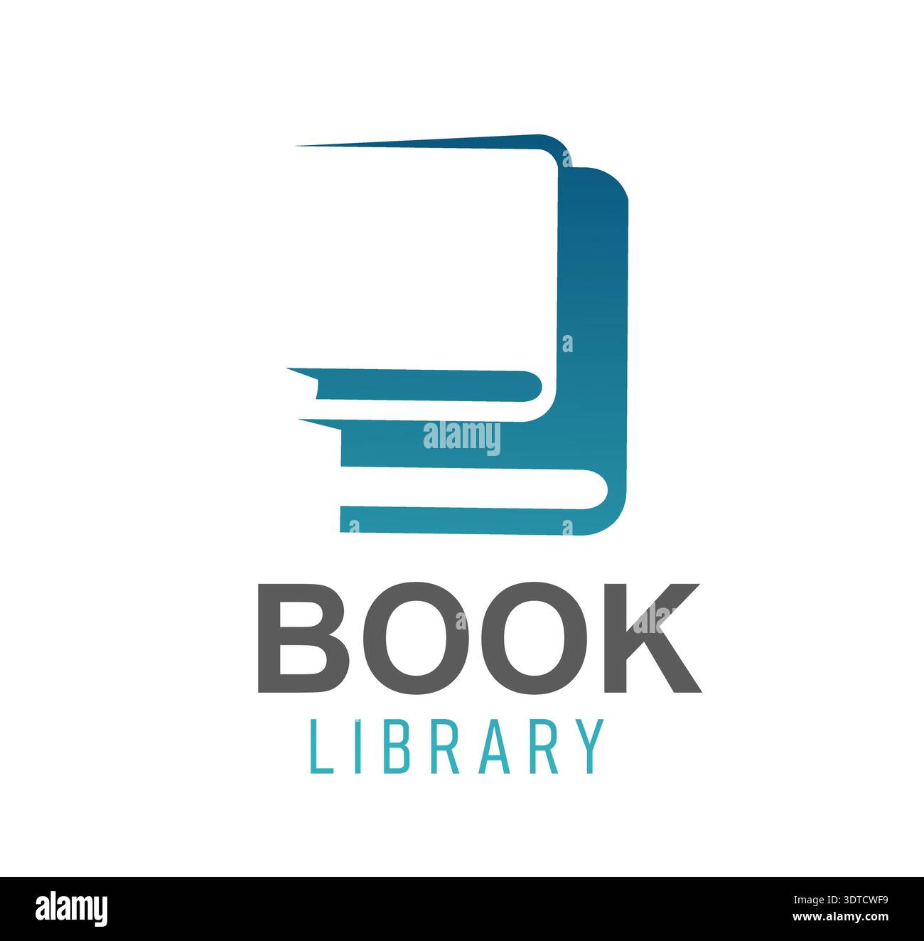 Book library, education or store icon emblem Stock Vector