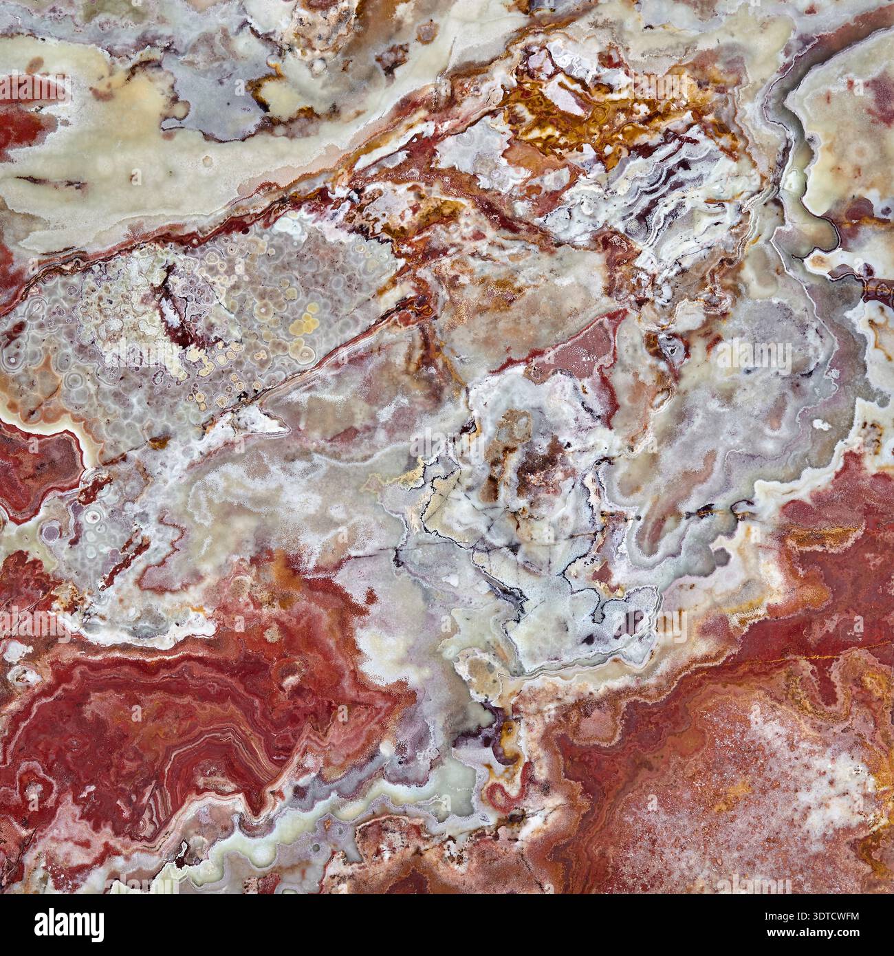 Banded calcite onyx marble tile Stock Photo
