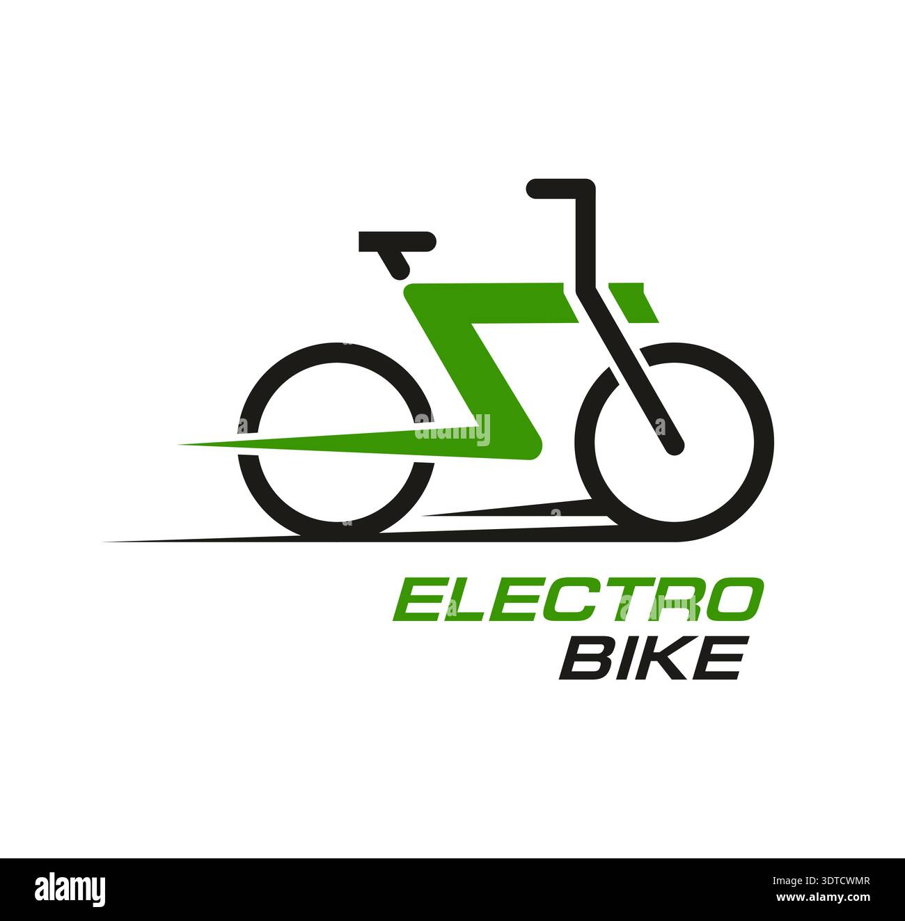 Electrobike icon. Clean vector silhouette Stock Vector