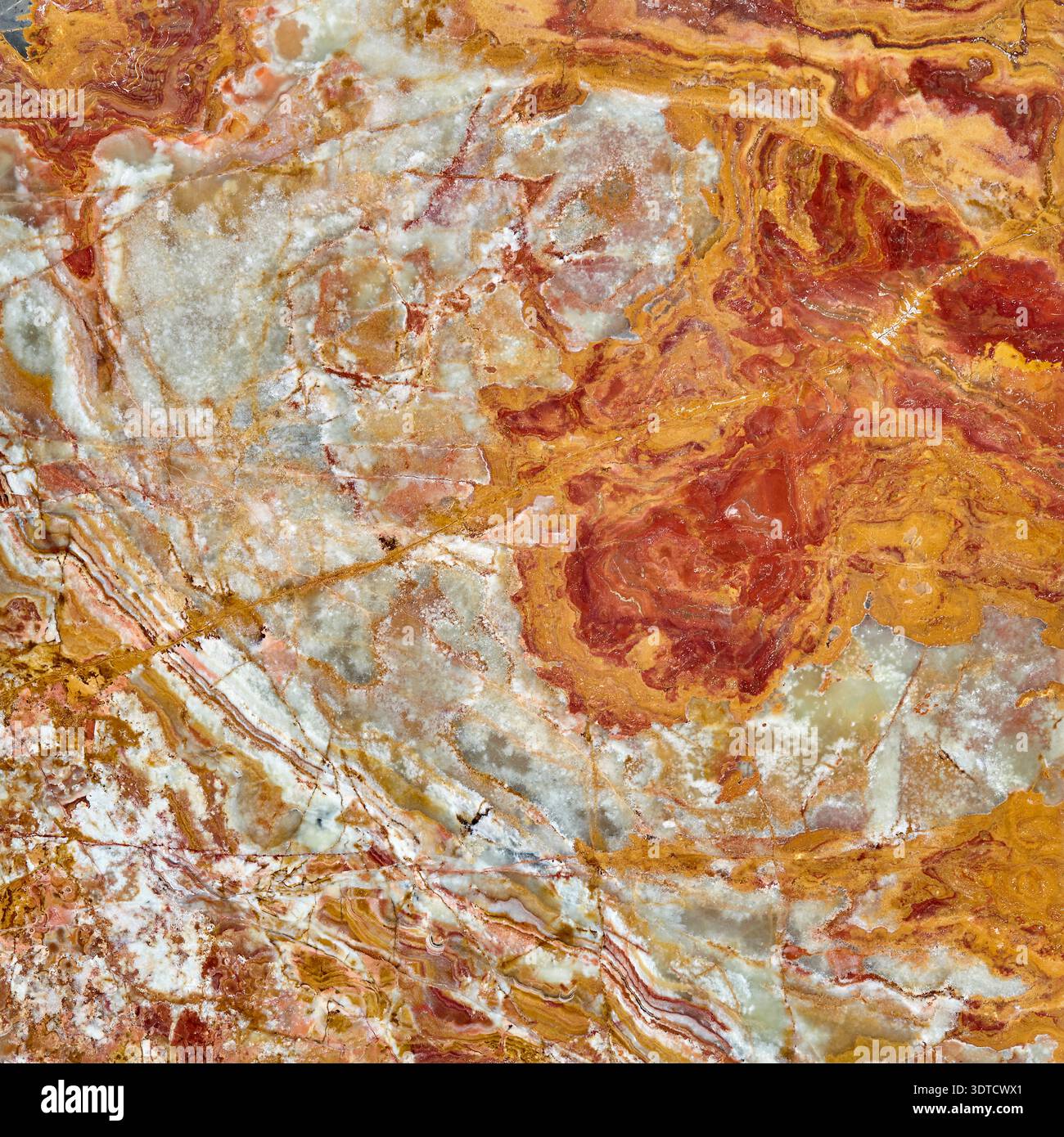 Banded calcite onyx marble tile Stock Photo