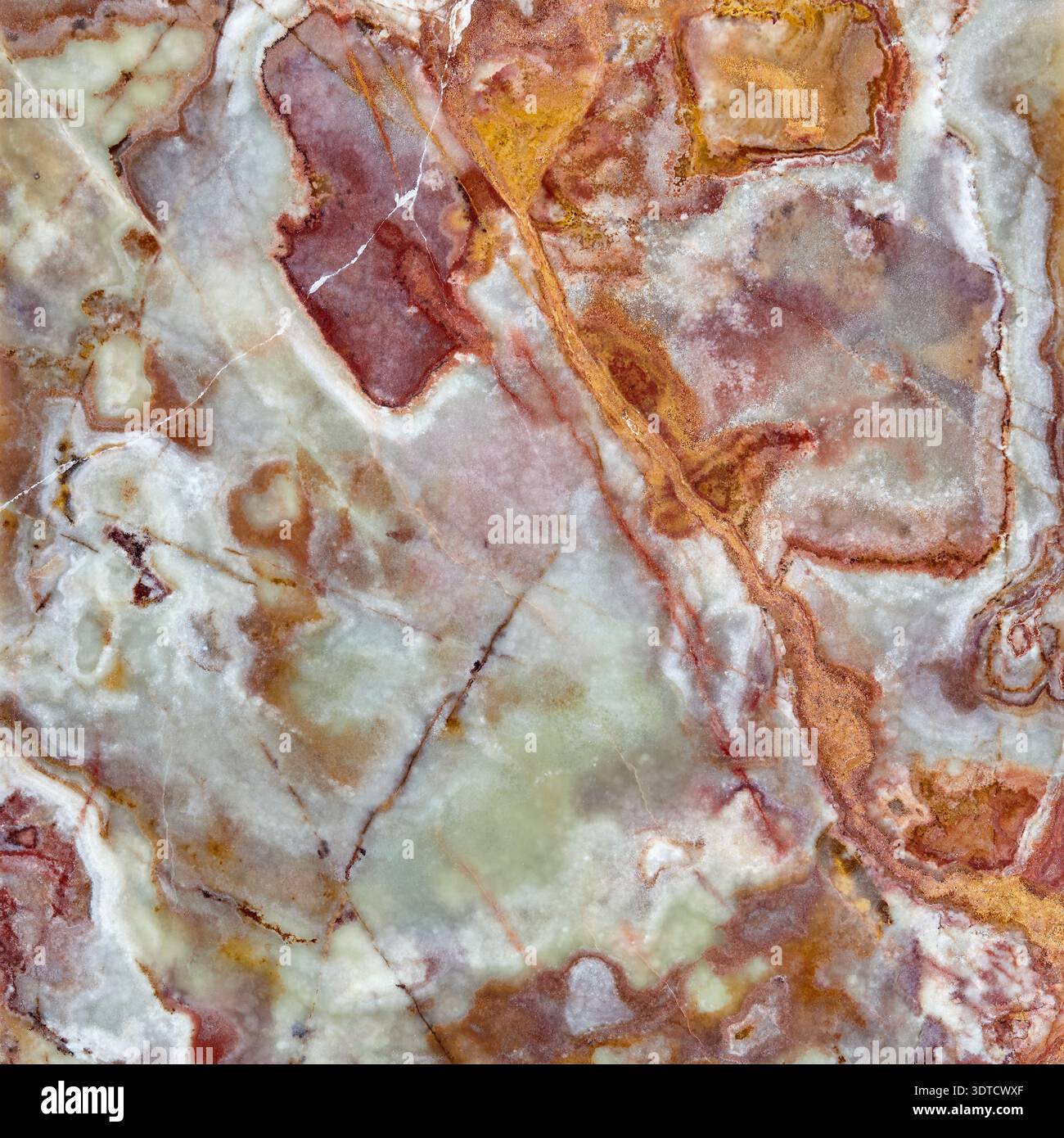 Banded calcite onyx marble tile Stock Photo