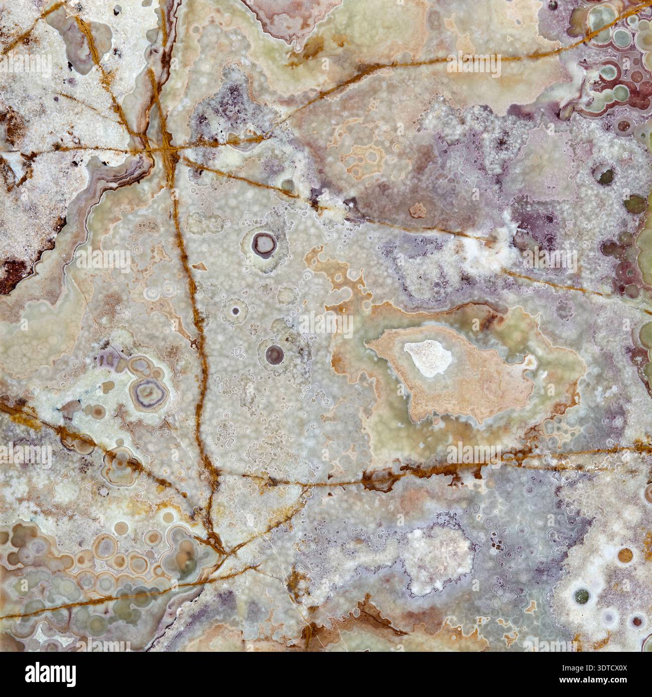 Banded calcite onyx marble tile Stock Photo