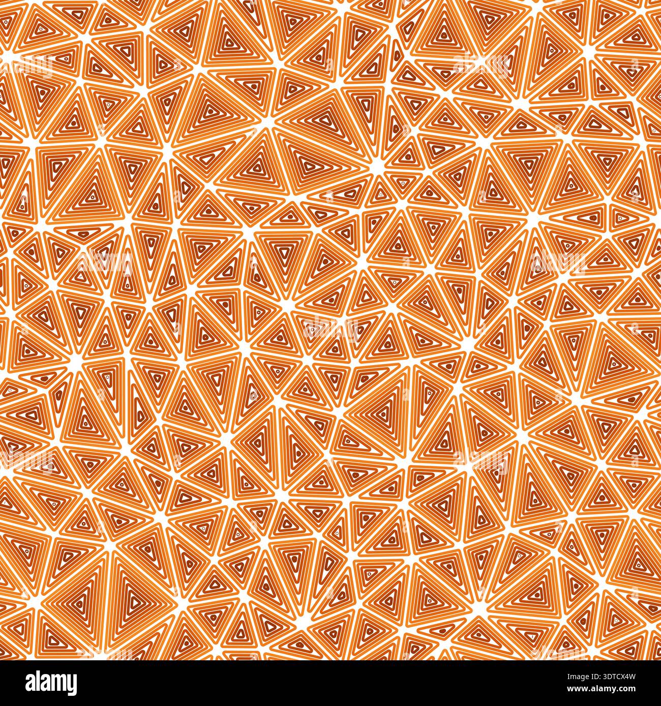 Vector seamless pattern. Compact shape size. Multiple repeated inner triangles. Single color tone style. Repeatable pattern. Stylish vector tiles. Stock Vector