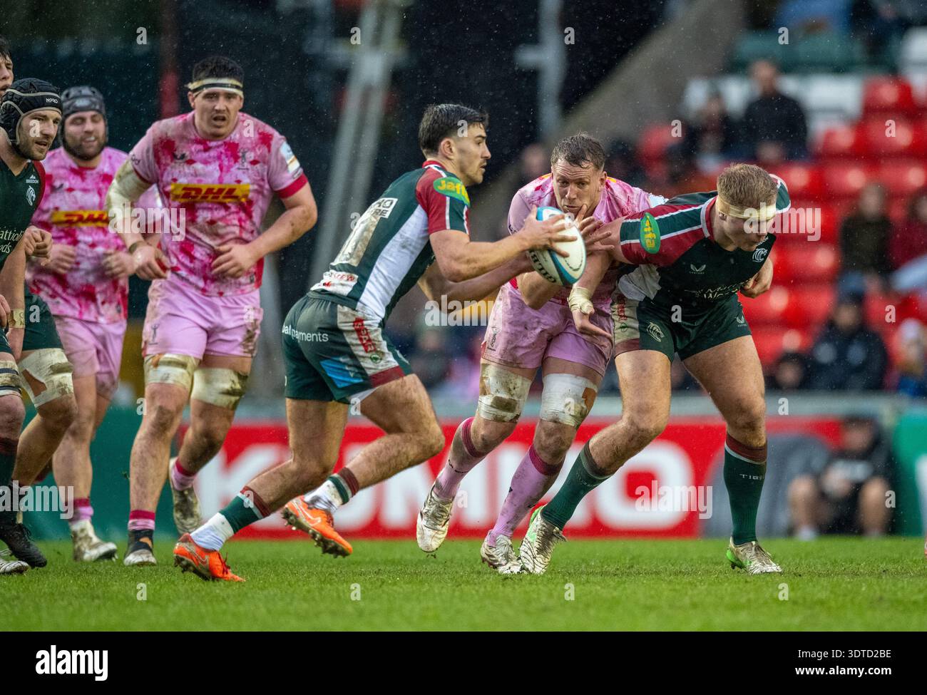 Gallagher PREM Men’s Rugby, Leicester Tigers (Dark Green) v Harlequins ...