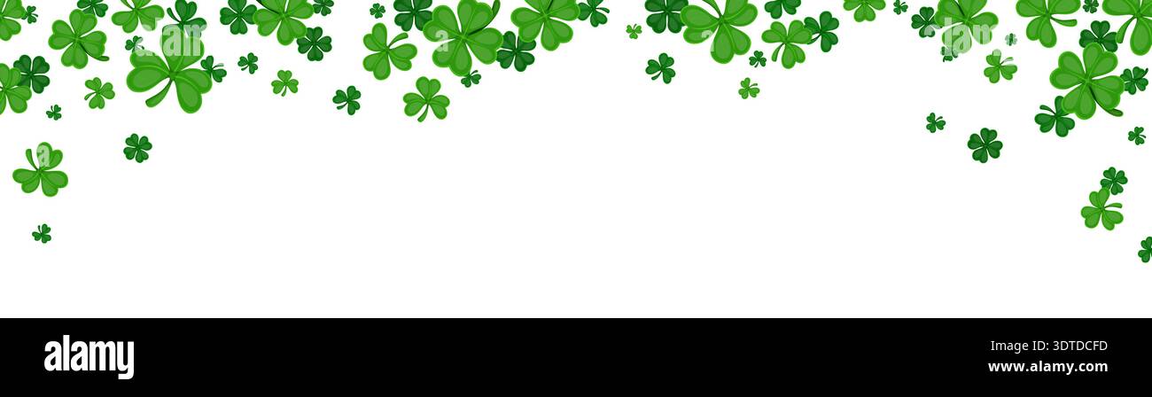 Clover Frameborder St Patrick border frame of shamrock clover leaves Stock Vector Image ...