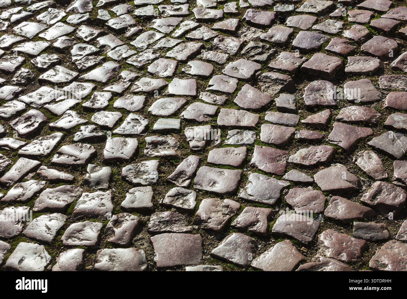 Pavement from the beautiful stones as background Stock Photo