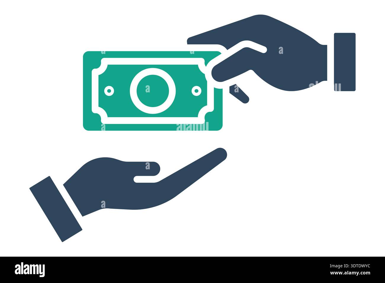 Transaction solid icon. Icon related to bank. Payment elements vector illustration Stock Vector