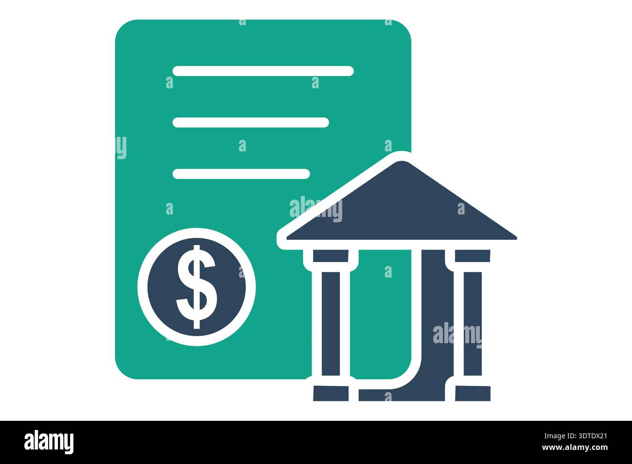 Bank statement solid icon. Icon related to bank. Document elements vector illustration Stock Vector