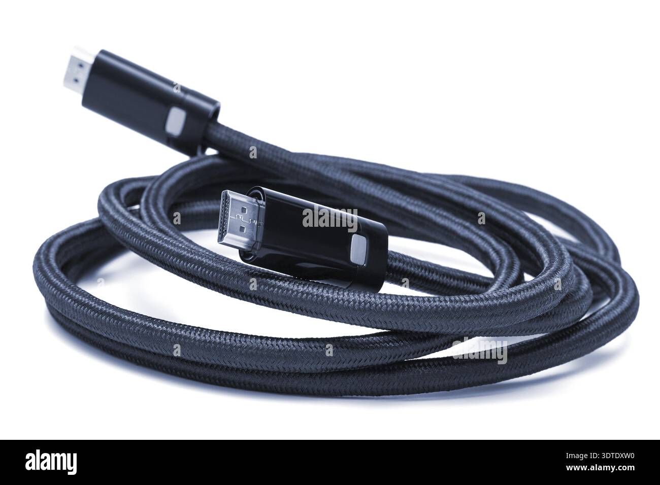 New cable hdmi on a white background Stock Photo
