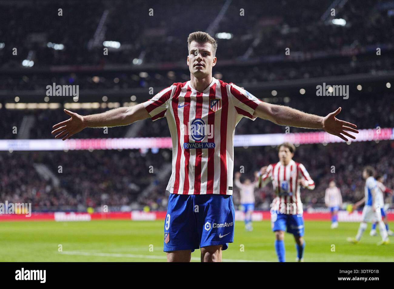 Soloth Alexander Sorloth of Atletico de Madrid celebrates a goal during the ...
