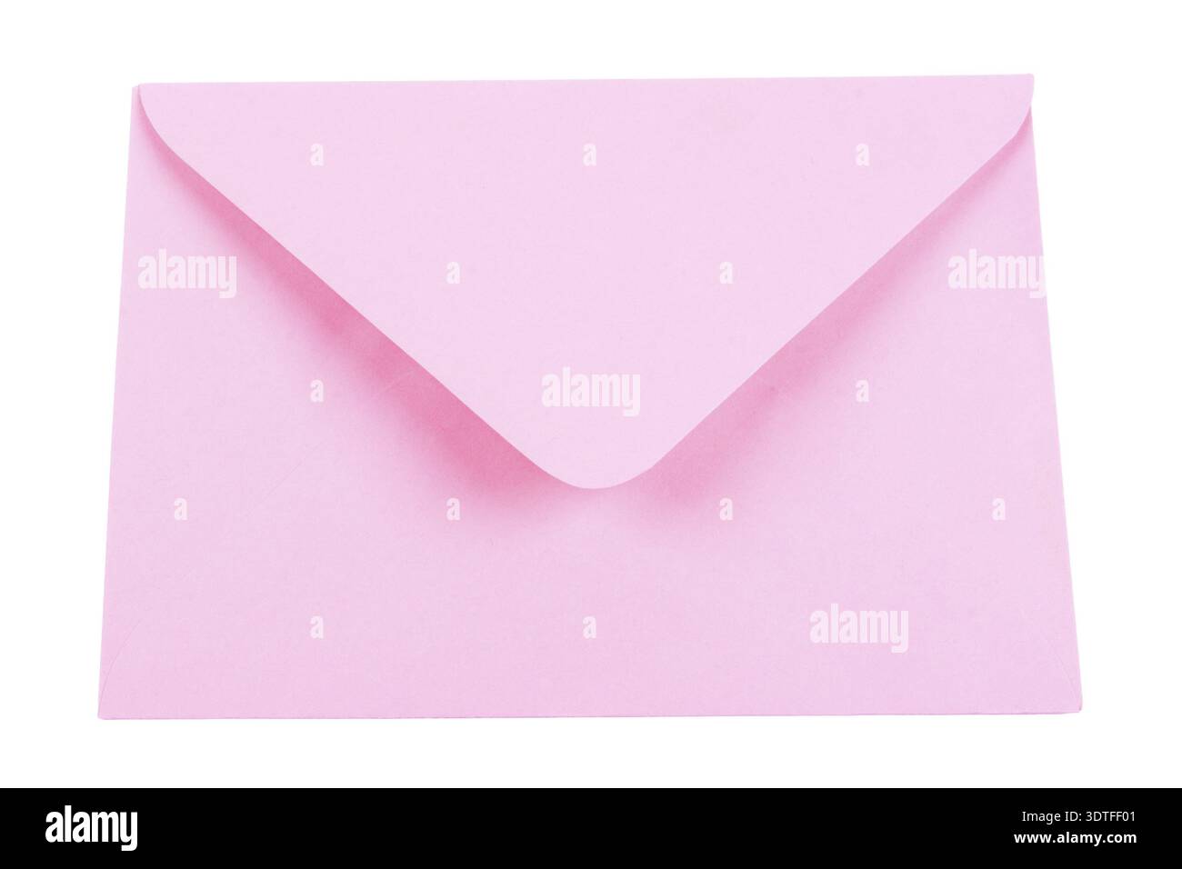 Pink envelope on a white background Stock Photo