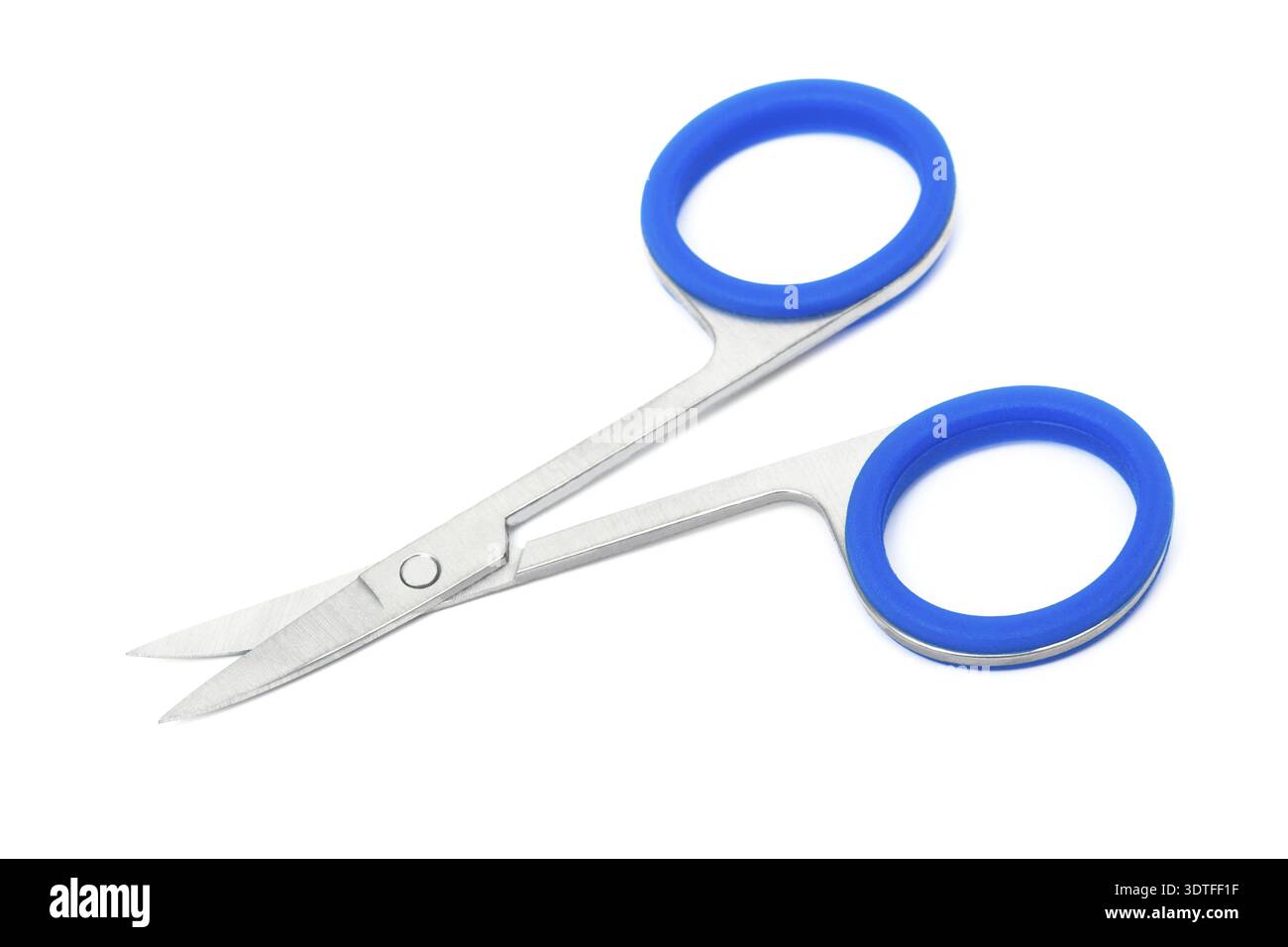 New nail scissors on white background Stock Photo