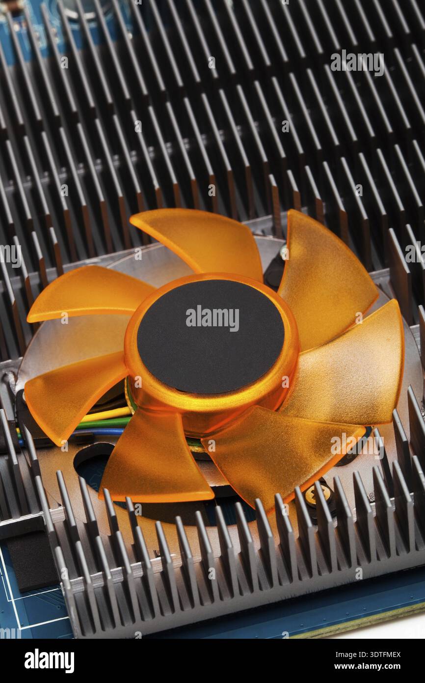 Modern computer graphics card close up Stock Photo