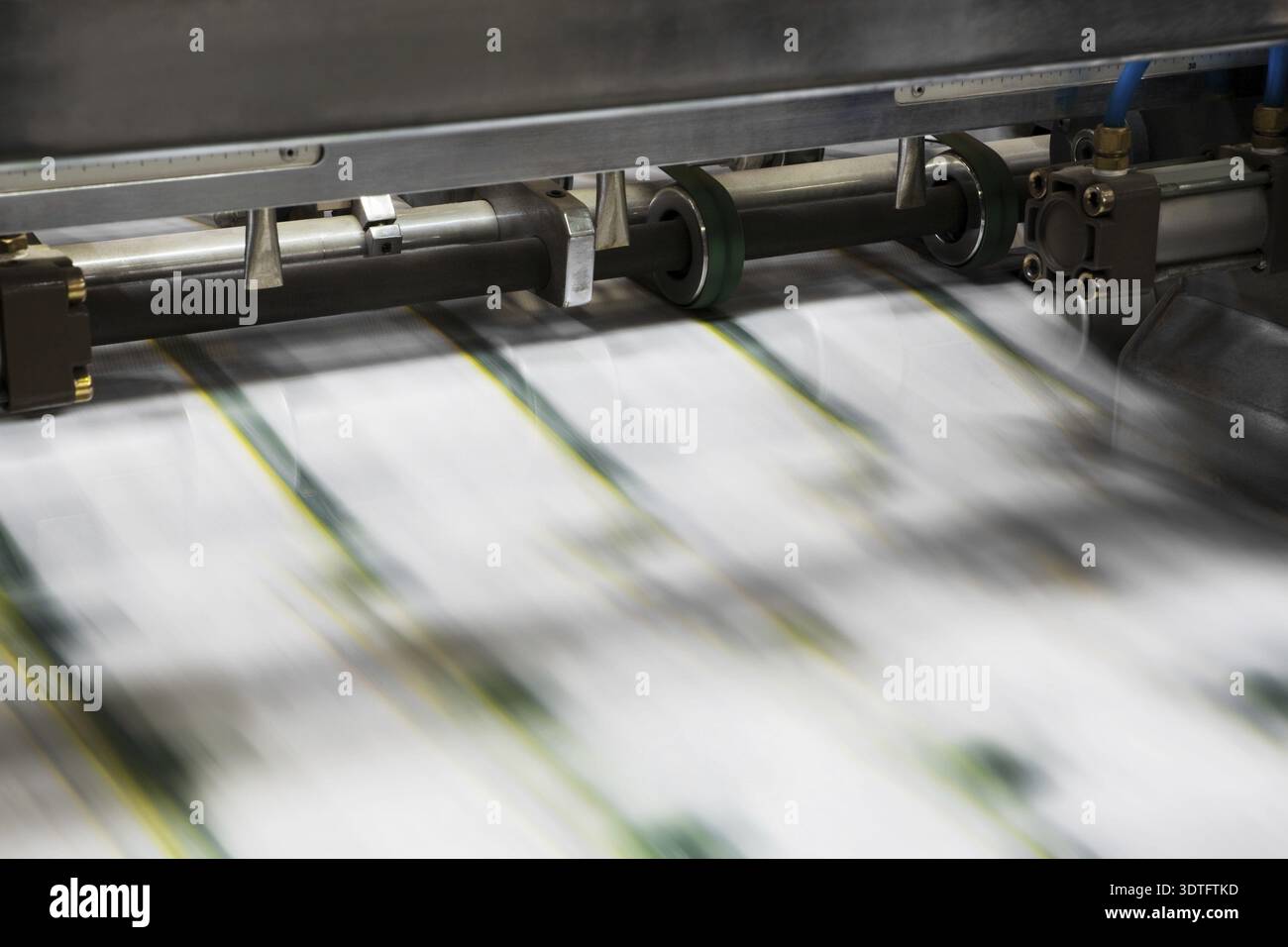 Polygraphic process in a modern printing house Stock Photo