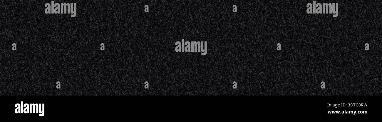 Black felt. Panoramic seamless texture, pattern for artwork. Stock Photo